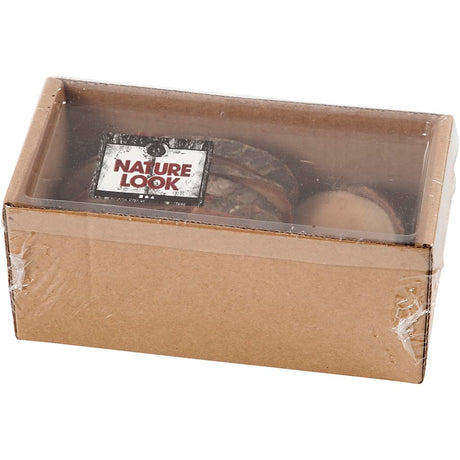 Creativ Company Holzscheibe mit Rinde, Größe 9,5x6 cm, Stärke 6 mm, 12 Stück 1 Box