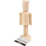 Kreativfirma Holzfigur mit Krone, 13 cm