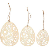 Creativ Company Ornamente, H: 8+10+12 cm, B: 6+7,5+9 cm, Stärke 3 mm, 3 Stück 1 Box