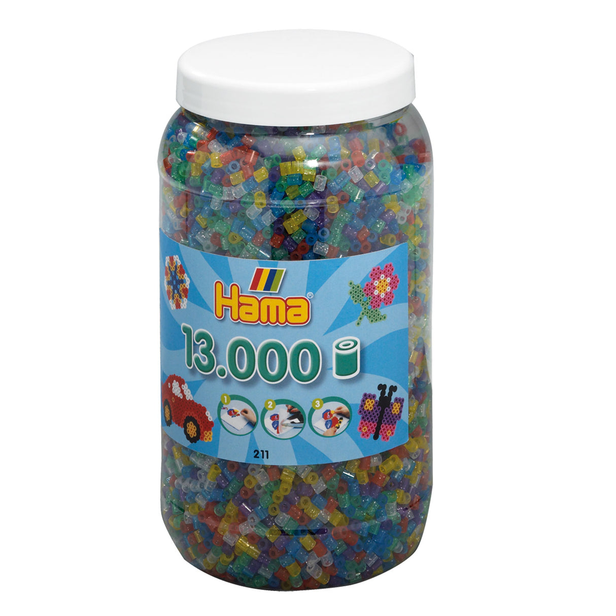 HAMA Iron Perles en Pot Glittermix (054), 13 000e.