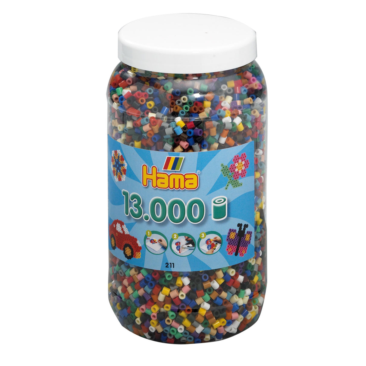 Perles de fer HAMA dans Pot Mix (067), 13 000e.