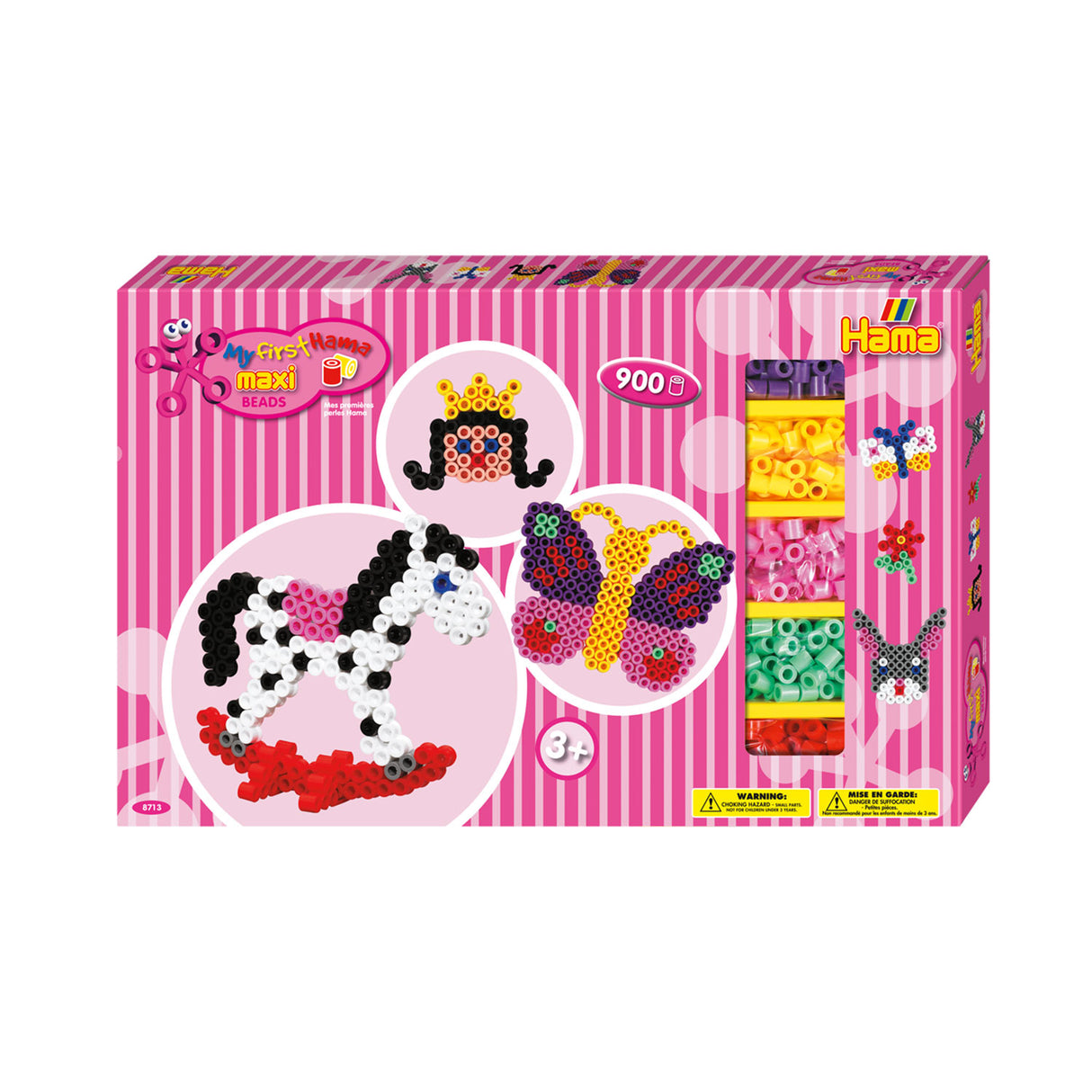Hama -Bügel -Perlen -Set Maxi - Pink, 900st.