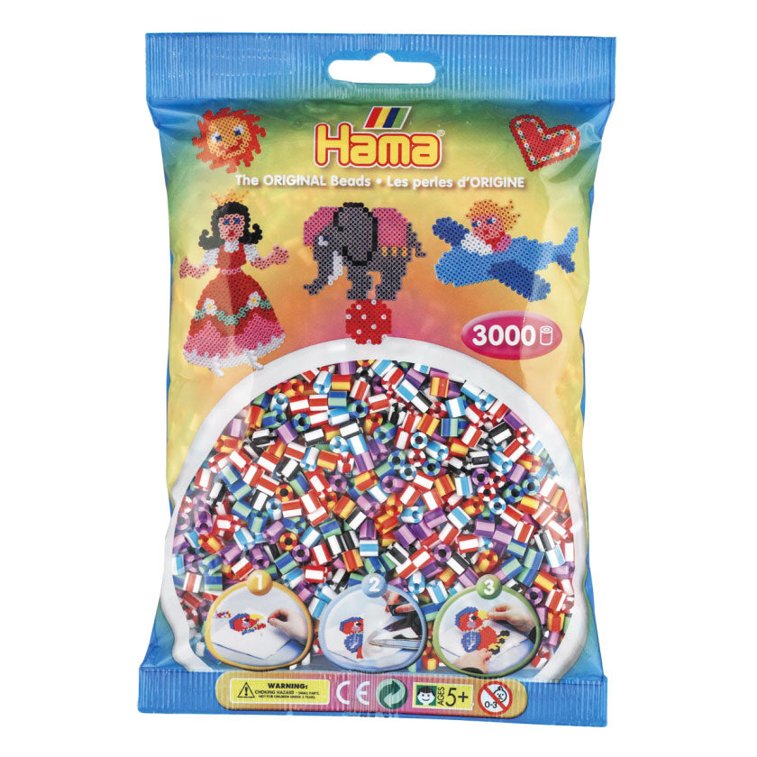 Hama String Bead Mix Stried (201-90), 3000st.