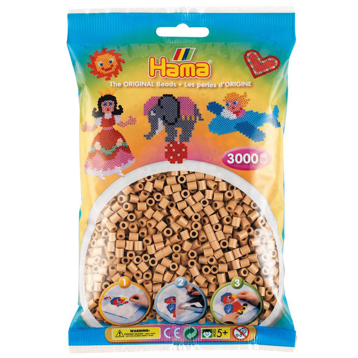 Hama Iron Beads Geelbruin (201–75), 3000st.