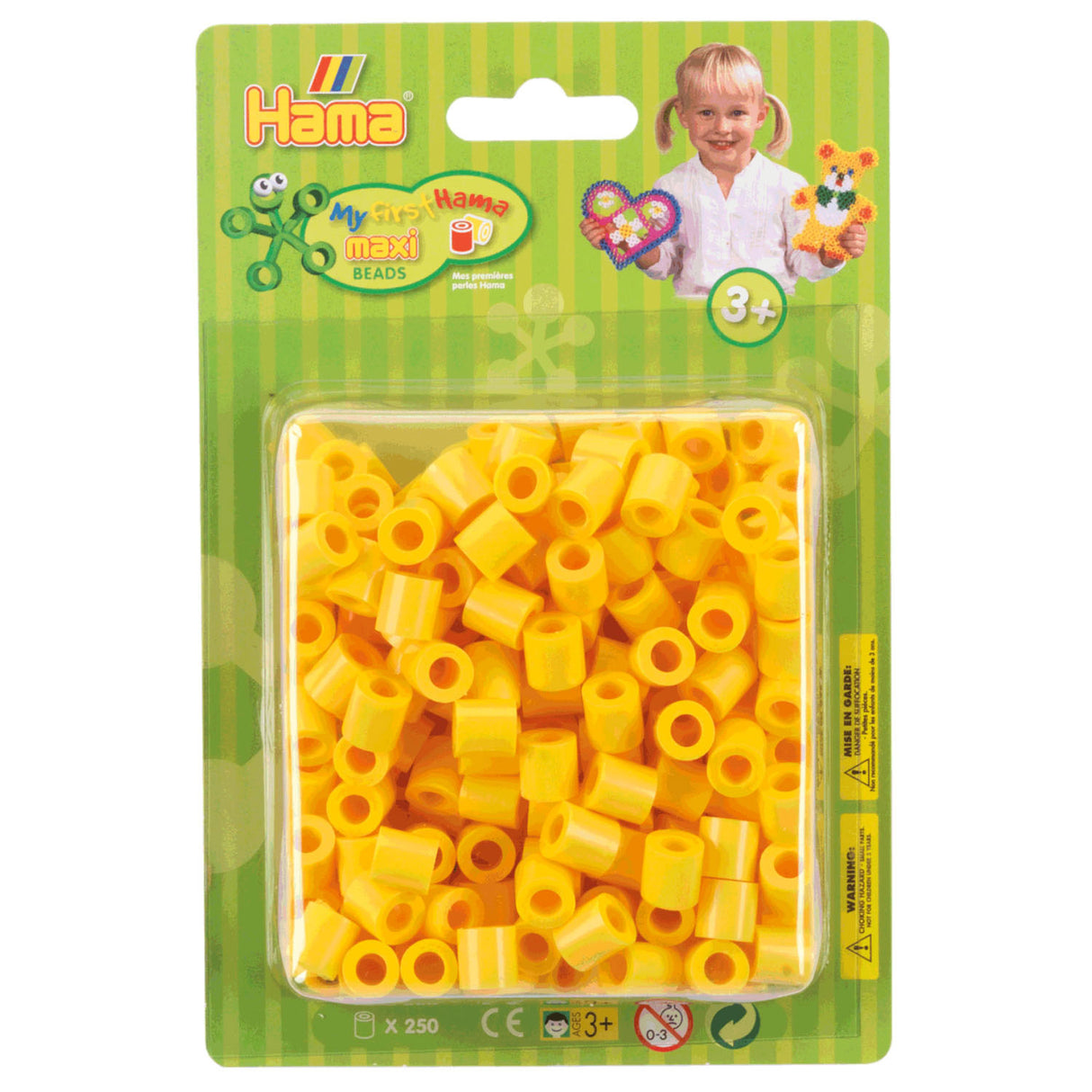 Hama Iron Perlen Maxi - Yellow, 250st.
