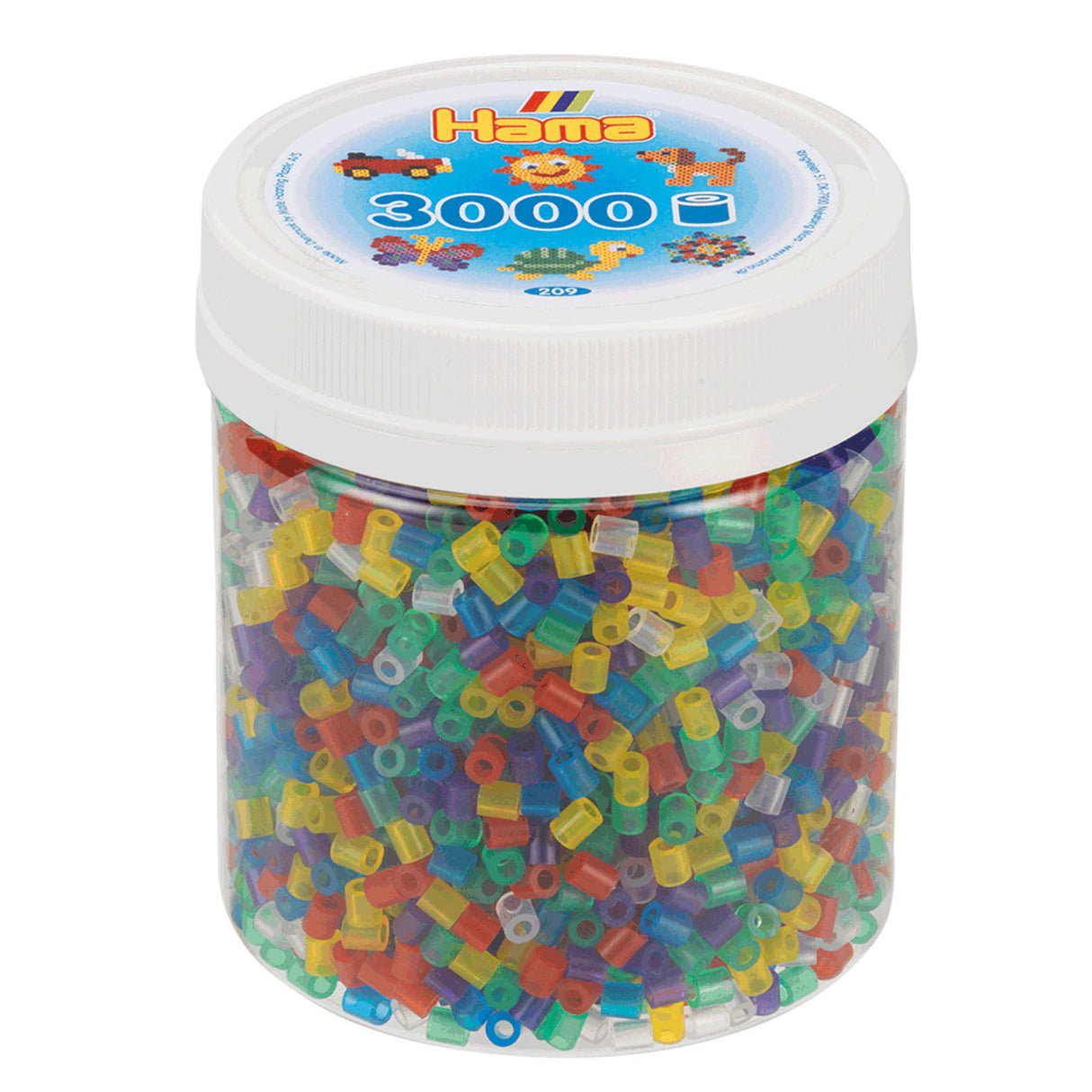 HAMA STRING Perles dans le pot de mélange transparent (53), 3000st.