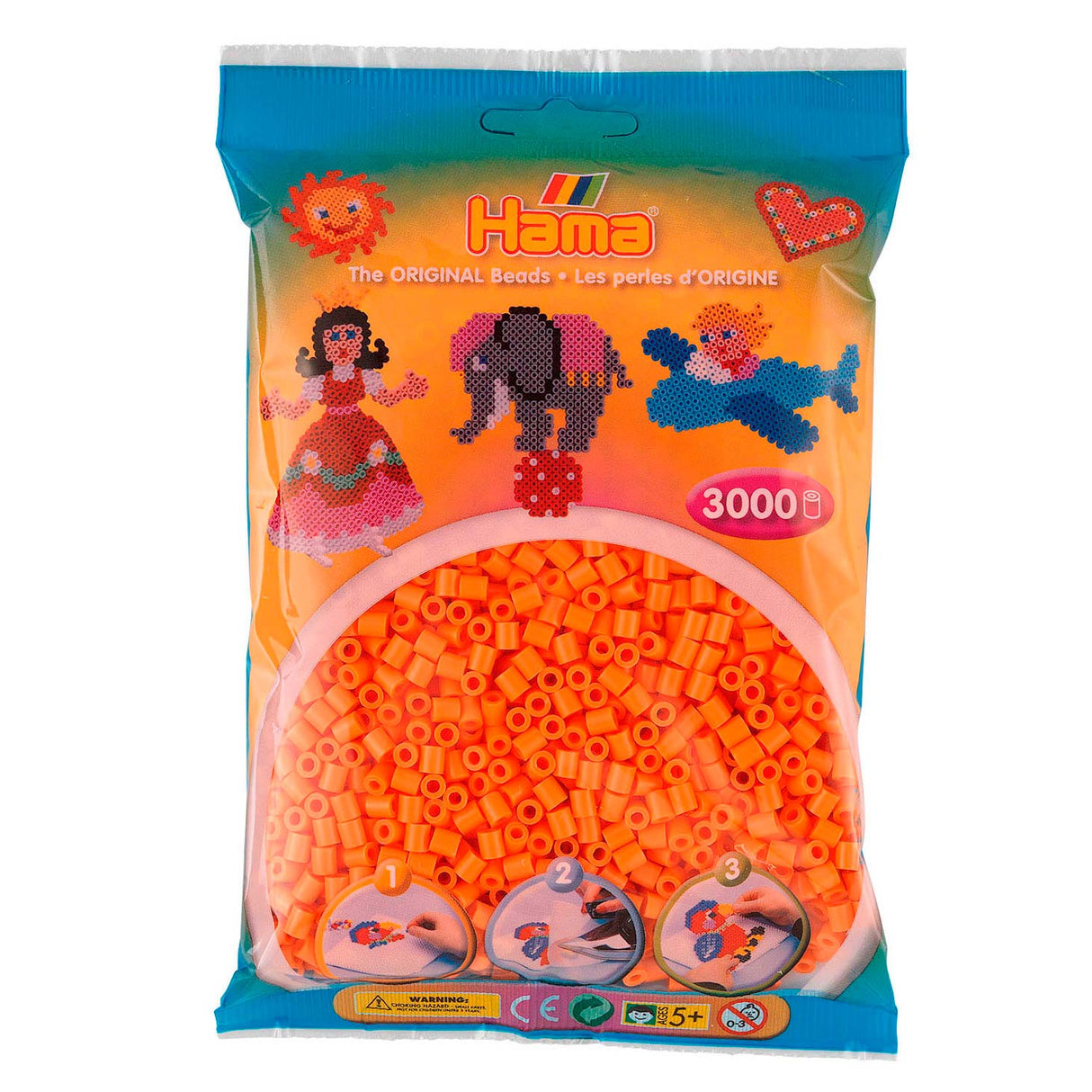 Hama ironing beads apricot (201-79), 3000st.