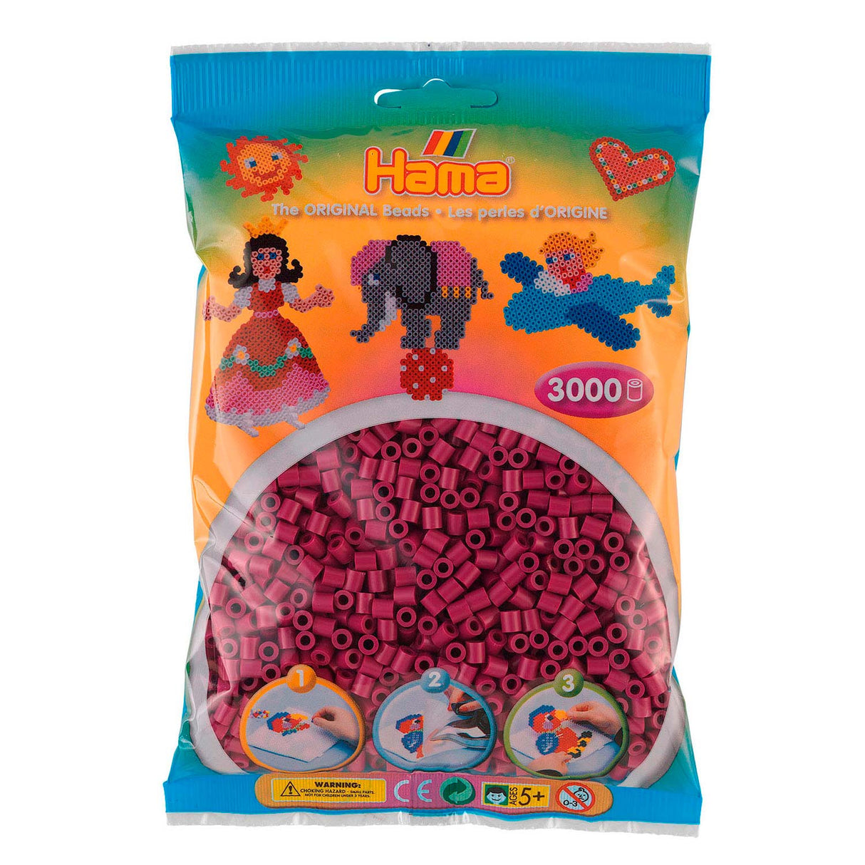 Hama String Beads Plum (201-82), 3000.