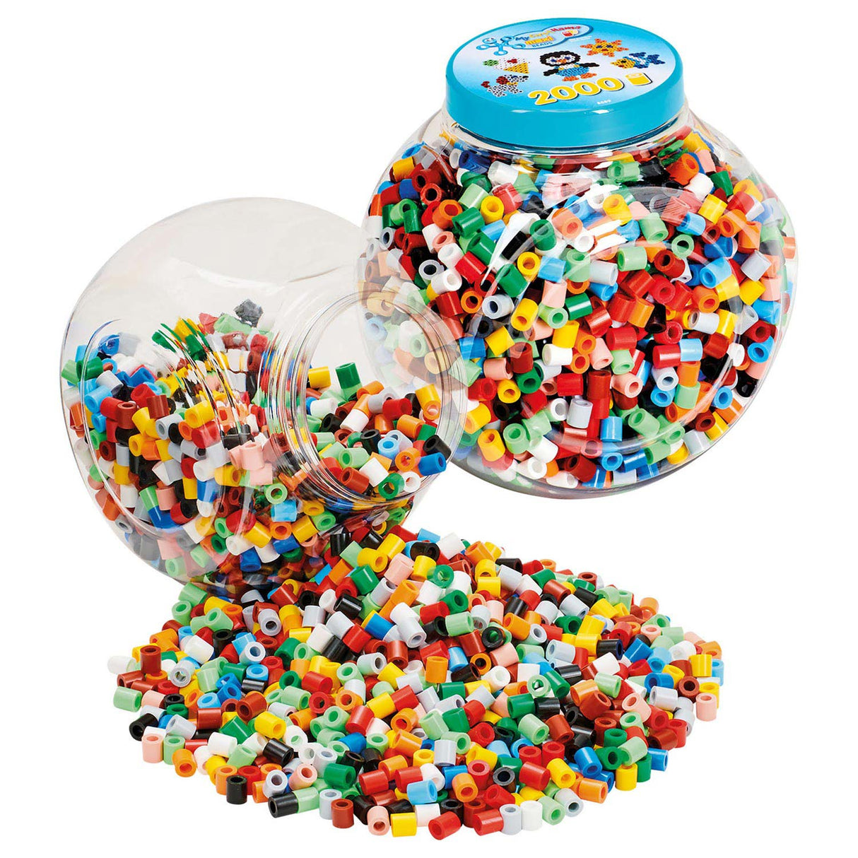 Hama Bügelperlen Maxi-Set – 2000 Stück kreativer Perlentopf.