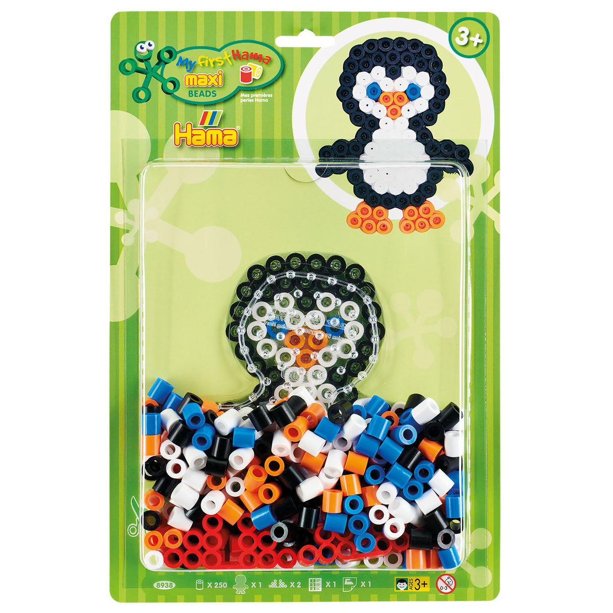 Hama Ironing Bead Set Maxi Pinguin, 250º.