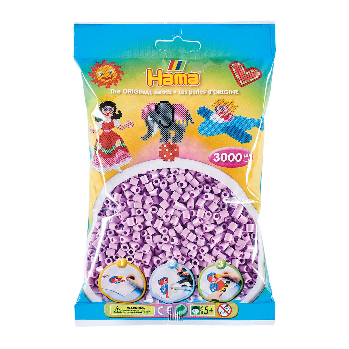 Hama Iron Beads Pastel Purple (96), 3000st.