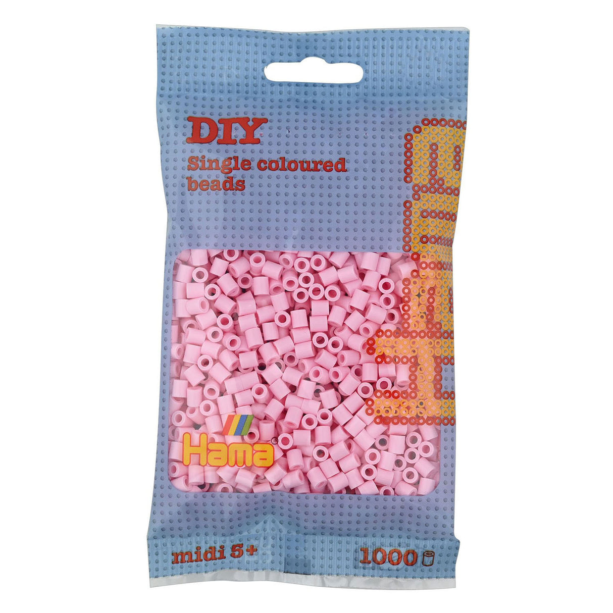 Hama String Beads Pink (95), 1000.