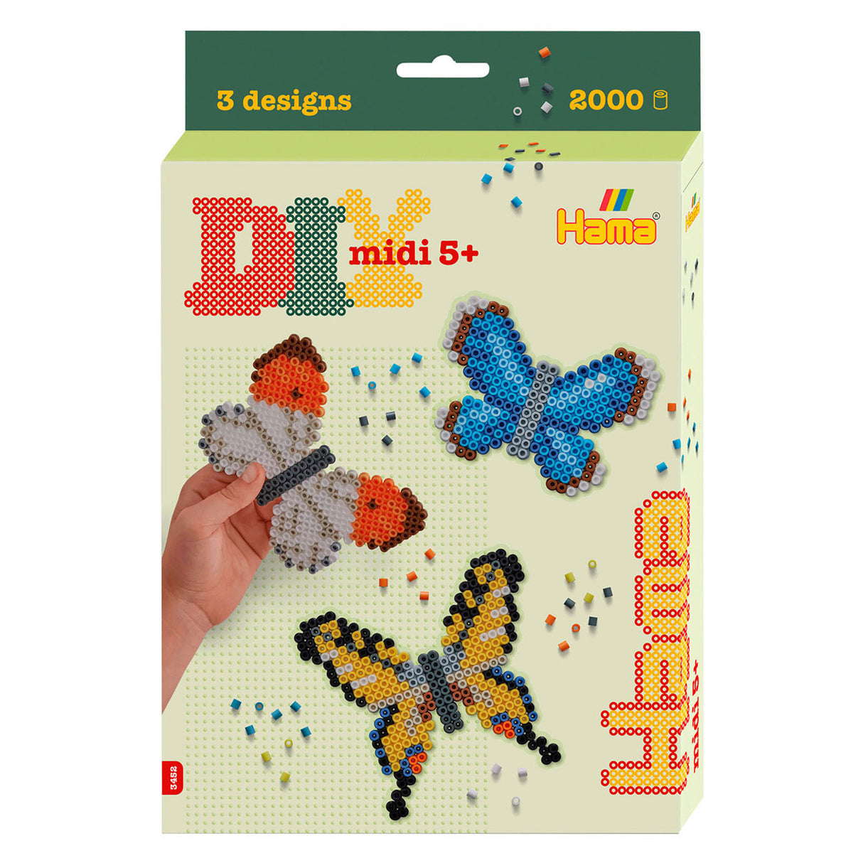 HAMA String Bead Set Butterflies, 2000st.