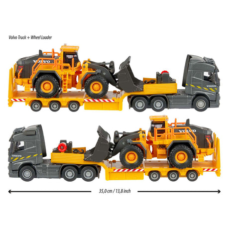 Majorette Volvo FH16 LKW mit Sattelauflieger und Radlader