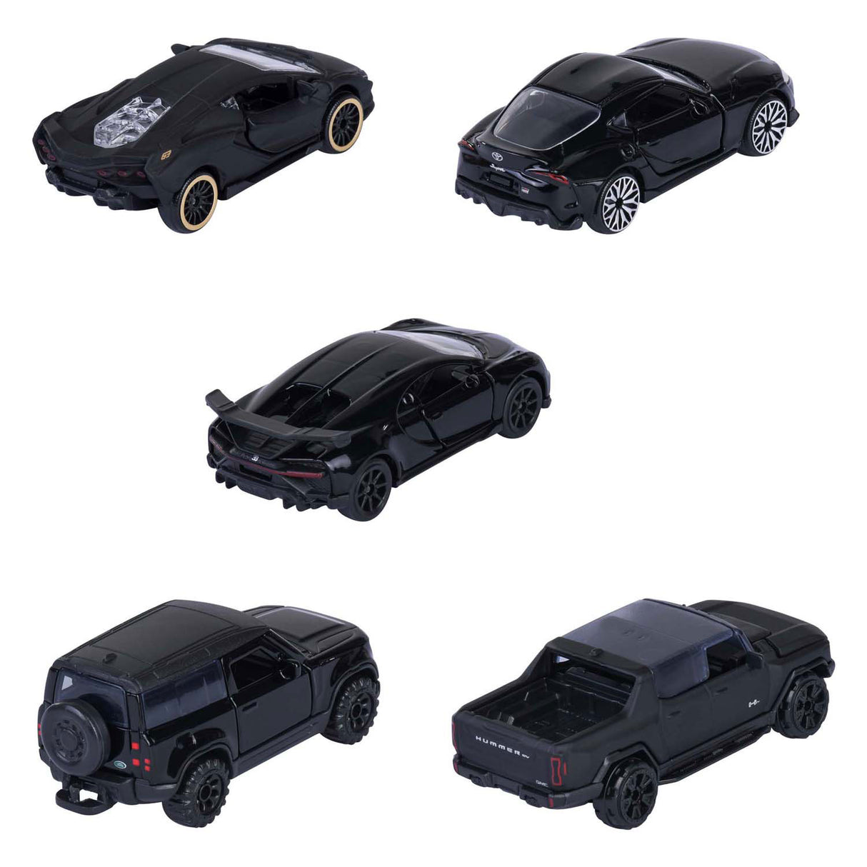 Majorette Black Edition Druckgussfahrzeuge, 5 Stück.