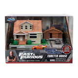 Jada spielt Jada Fast Furious Nano Doms Hausdiorama mit Fahrzeugen