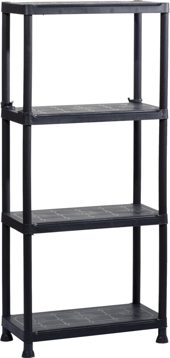 Keter Regal Plus 60 4 – Lagerregal mit 4 Regalen – 60 x 30 x 135 cm – schwarz