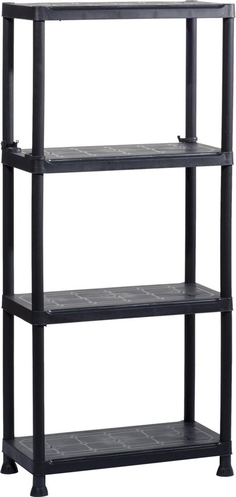 Keter Regal Plus 60 4 – Lagerregal mit 4 Regalen – 60 x 30 x 135 cm – schwarz