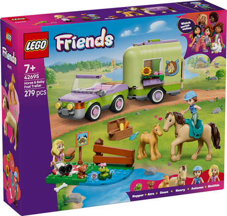 Lego Friends 42695 Anhänger mit Pferd und Fohlen