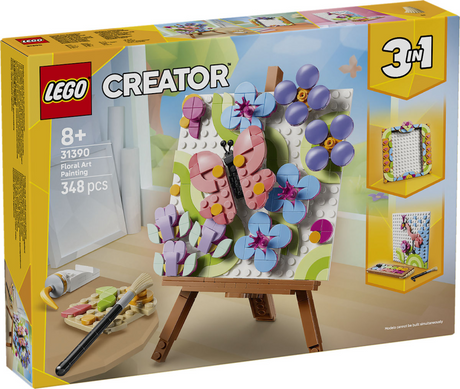 Lego Creator 3in1 Blumenmalerei Blumenspielzeug für Kinder und Kinderzimmerdekoration 31390