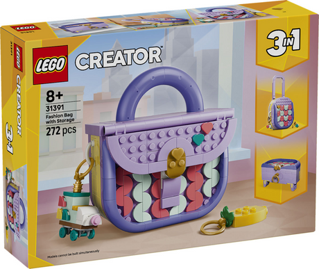 Lego Creator 3in1 stylische Tasche mit Stauraum, Koffer und Aufbewahrungsbox Spielzeug 31391
