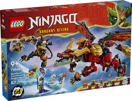 Lego Ninjago Wyldfyres verwandelnder Drache Mecha-Drachenspielzeug für Kinder 71868