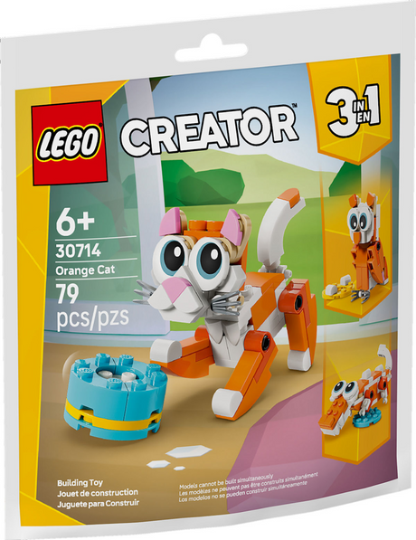 Lego 30714 Tasche orange Katze | 10 Stück