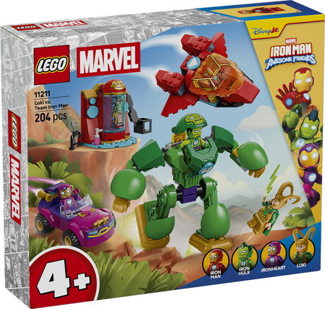 Lego® ǀ Marvel Iron Man und seine fantastischen Freunde Loki gegen Team Iron Man – Geschenk für Kinder ab 4 Jahren – 11211