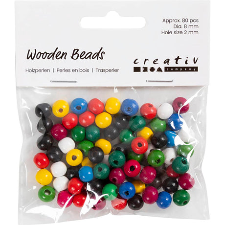 Kreativunternehmen https: www.cchobby.nl wood-beads-d-8-mm-hole-size-2-mm-ca. 80-piece-verschiedene-farben-15-gr-1-box