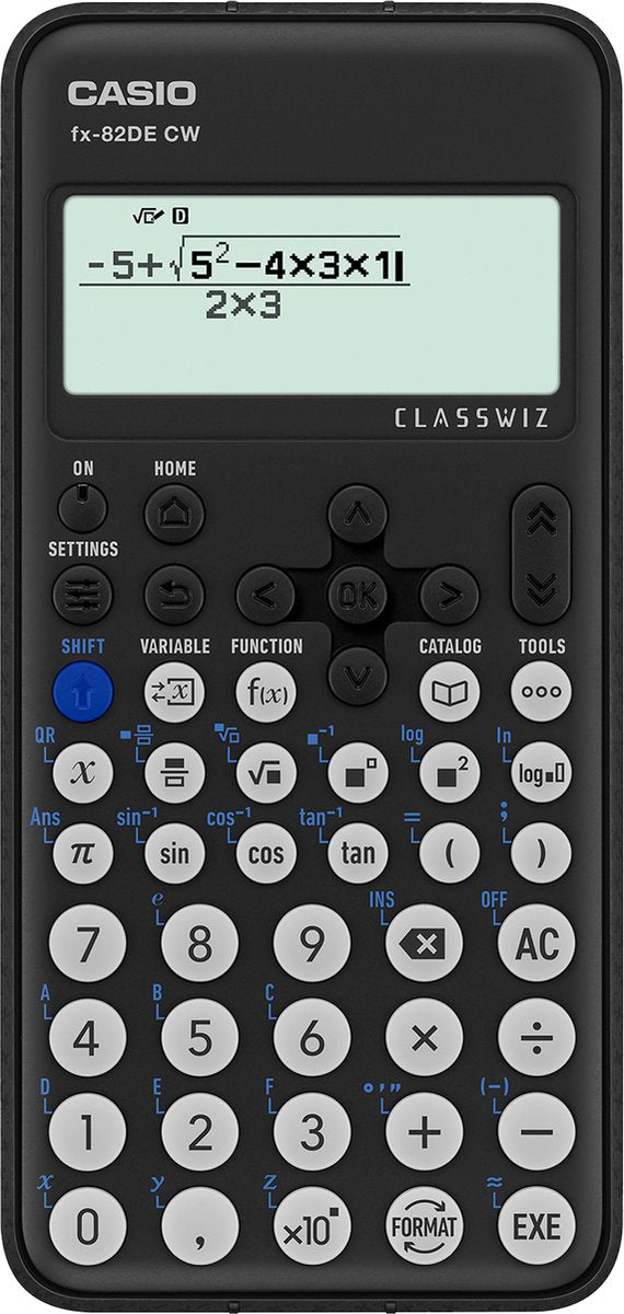 Casio fx-82de cw technische rekenmachine zwart aantal displayposities: 10 werkt op batterijen (b x h x d) 77 x 13.8 x 1