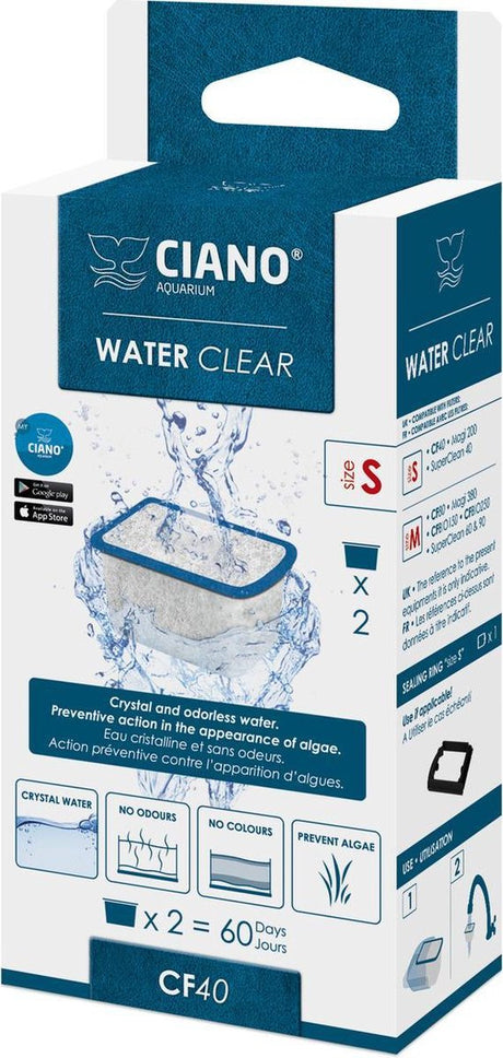 Ciano Water Clear - Aquarienfilter - 2 Stück - klein
