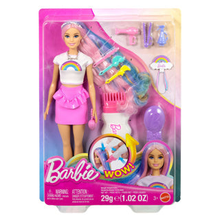 Barbie ist ein fantastisches Regenbogen-Glitzer-Haarspiel