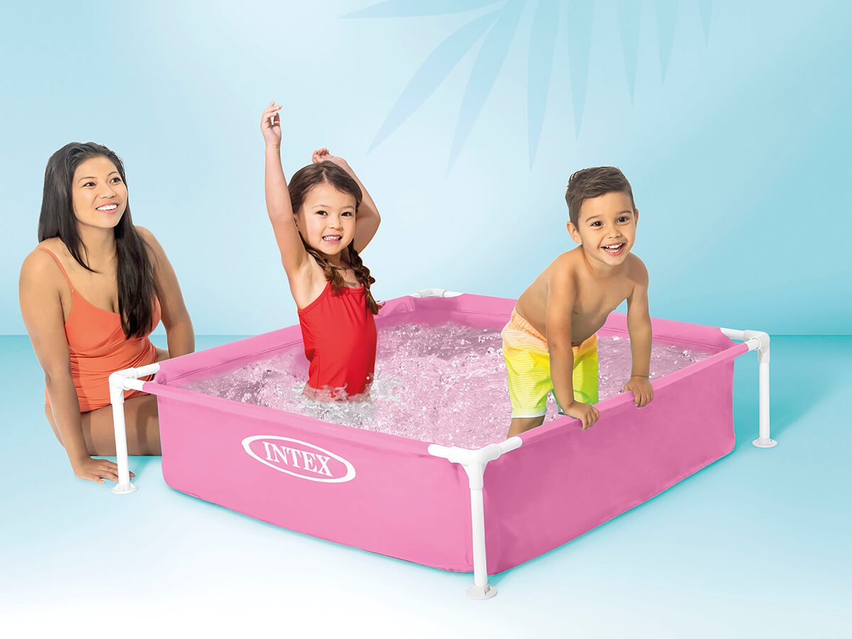 Intex Kinderpool mit Rahmen rosa