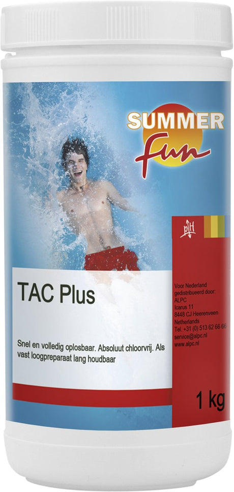 Sommerspaß Tac Plus – erhöht die Gesamtalkalität und den pH-Wert des Schwimmbades – 1 kg
