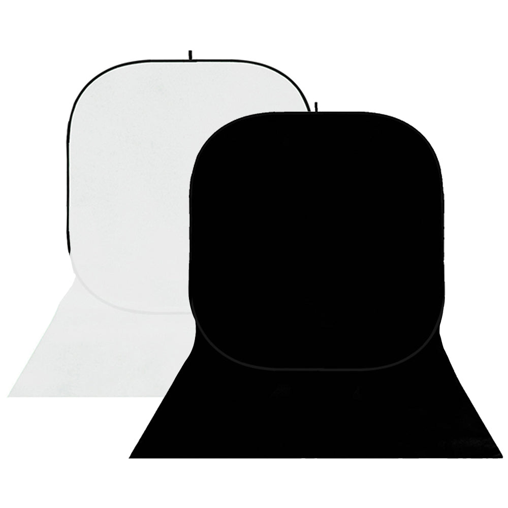 Studioking Hintergrundboard BBT-01-20 White Black 400x150 cm