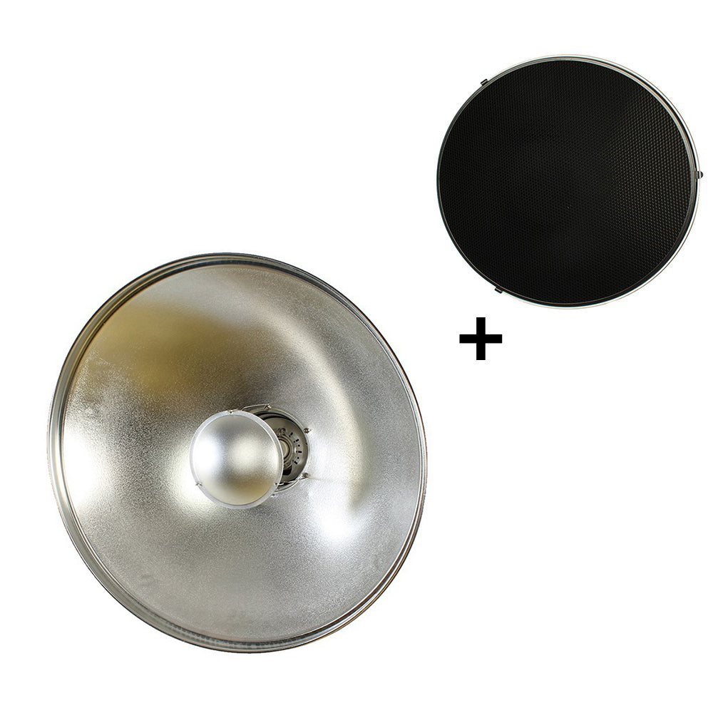 Studieoking Beauty Dish Silber SK-BD420 42 cm mit Wabe