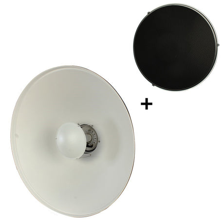 Studioking Beauty Dish weiß sk-bd550w 55 cm mit Wabe