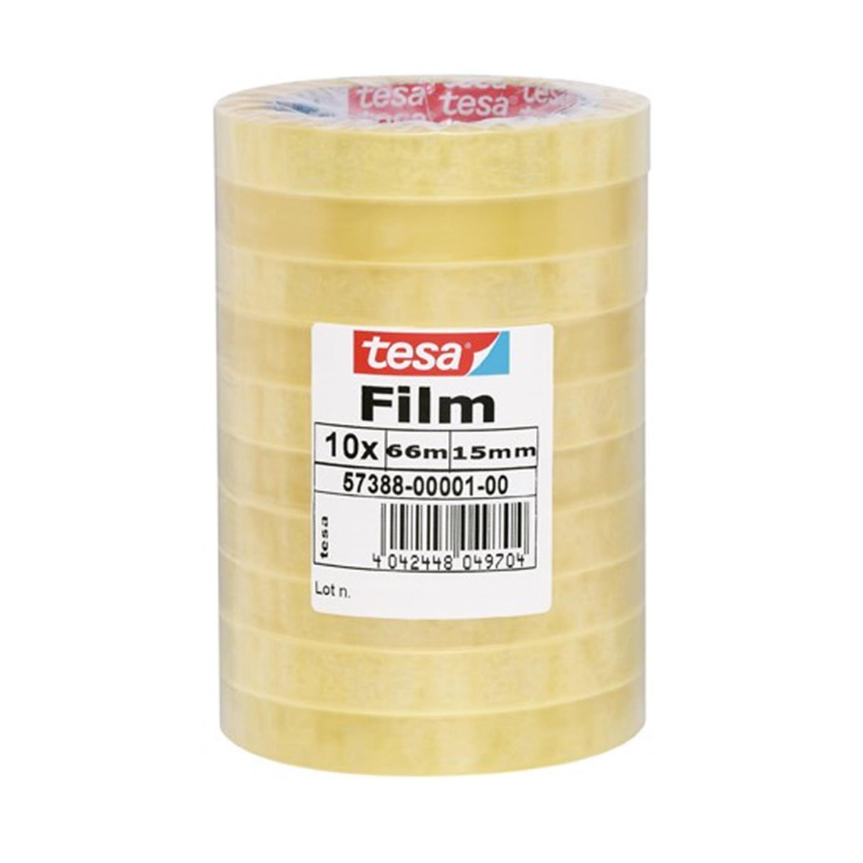 Tesa Klebeband 66x15, Packung mit 10 Rollen