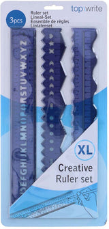 Kreativ-Linealset 30cm, 3-tlg.