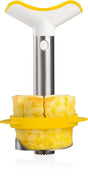 Vacuvin Vacu Vin Ananasschneider Deluxe – Ananasschäler, -entkerner und -schneider – Edelstahl – inklusive Keilschneider