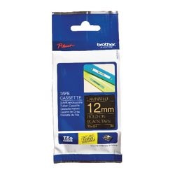 Etikettenband Brother TZE334 12mmx8m Gold Schwarz