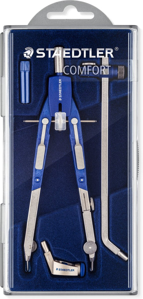 Staedtler Mars Comfort 552 – Kompass mit Präzisionsrad und Schnellverstellung über Druckknöpfe