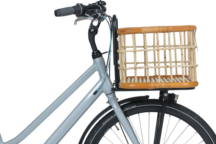 Basil Green Life - Rattan Bicycle Basket - Large - First - Natural Brown