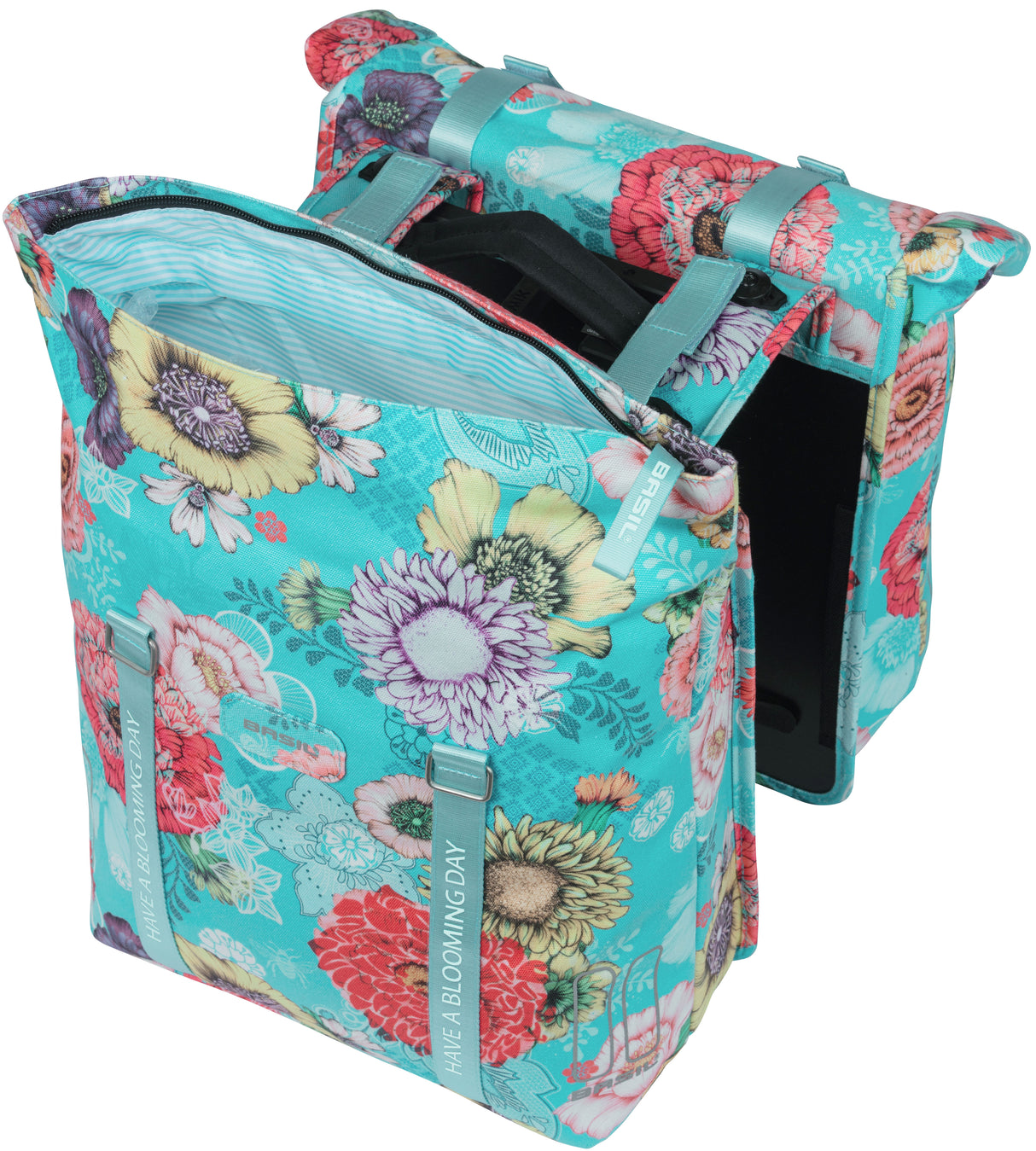 Basil Bloom Field Double Bicycle Bag, Waterproof, Sky Blue, 35L