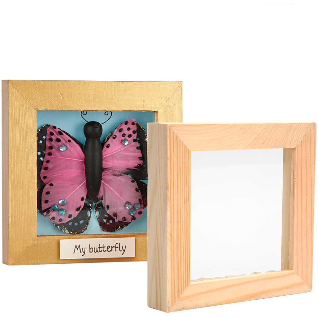 Creativ Company 3D-Rahmen mit Glas, D: 2,5 cm, Größe 12,3x12,3 cm, 1 Stück
