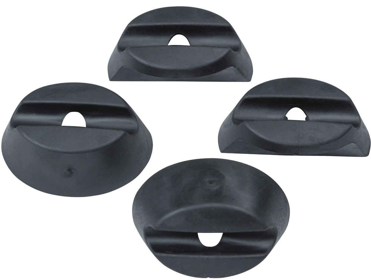 Basilikum Buddy Gummi -Ring -Set von 4 Schwarz