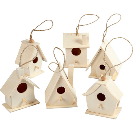 Kreativunternehmen https: www.cchobby.nl Birdhouse-h-7-cm-6-piece-1-box