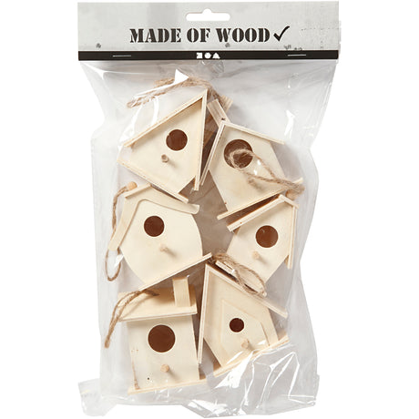 Kreativunternehmen https: www.cchobby.nl Birdhouse-h-7-cm-6-piece-1-box
