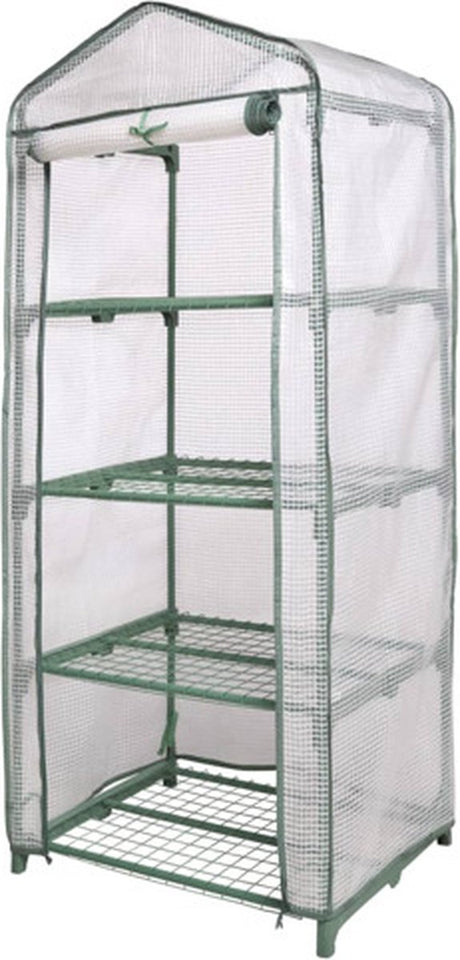 Natur – Gewächshaus – H160 x 69 x 49 cm – mit 4 Regalen
