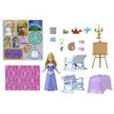2-in-1-Spielset „Disney Princess“, kleiner Puppenwagen zum Schloss